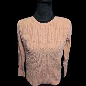 St. John's Bay Women's Cable Knit Sweater - Light Pink